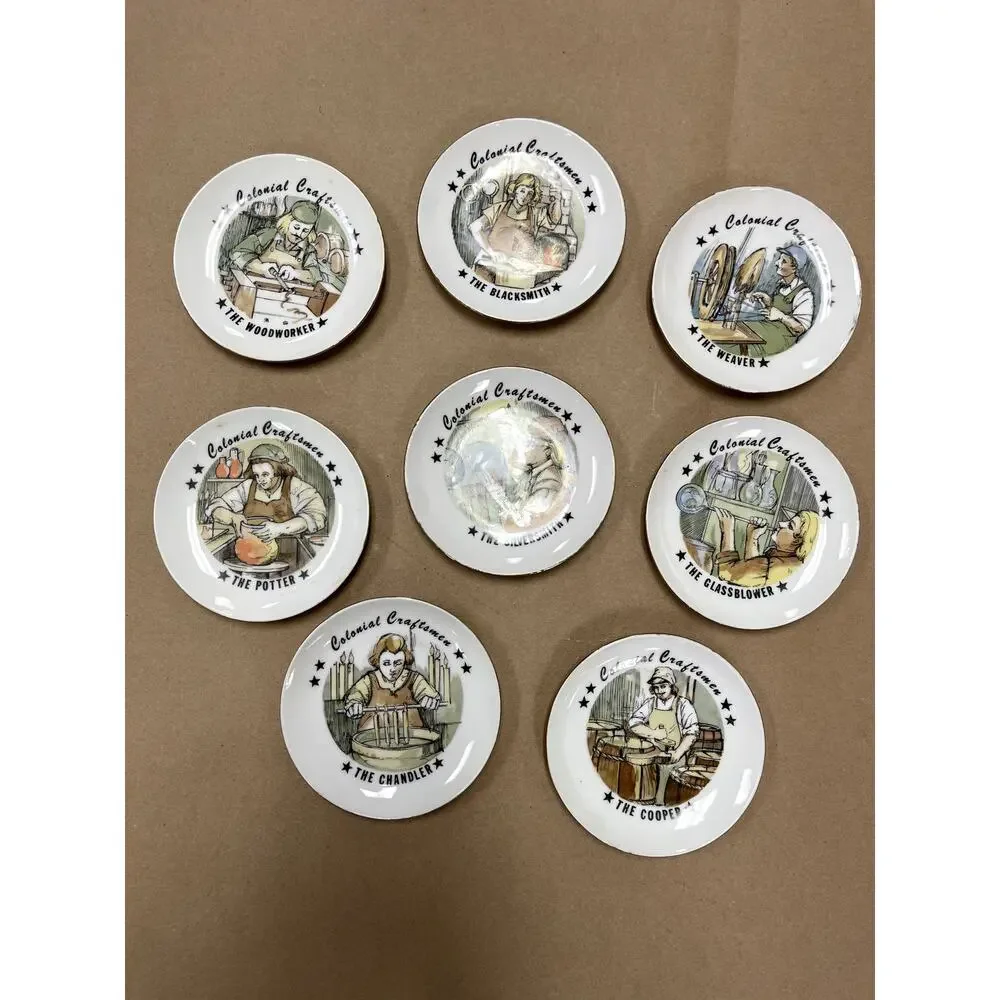 8 1975 Colonial‎ Craftsman Decorative Plates 4 1/2